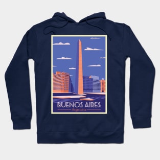 Buenos Aries, Argentina - Vintage Travel Poster Hoodie